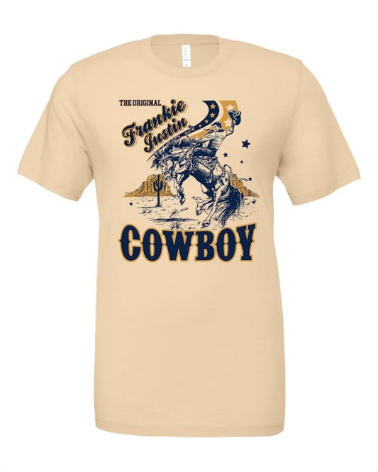 Frankie Justin-The Original Cowboy T-Shirt-Cream