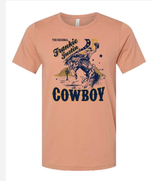 Frankie Justin-The Original Cowboy T-Shirt-Terracotta